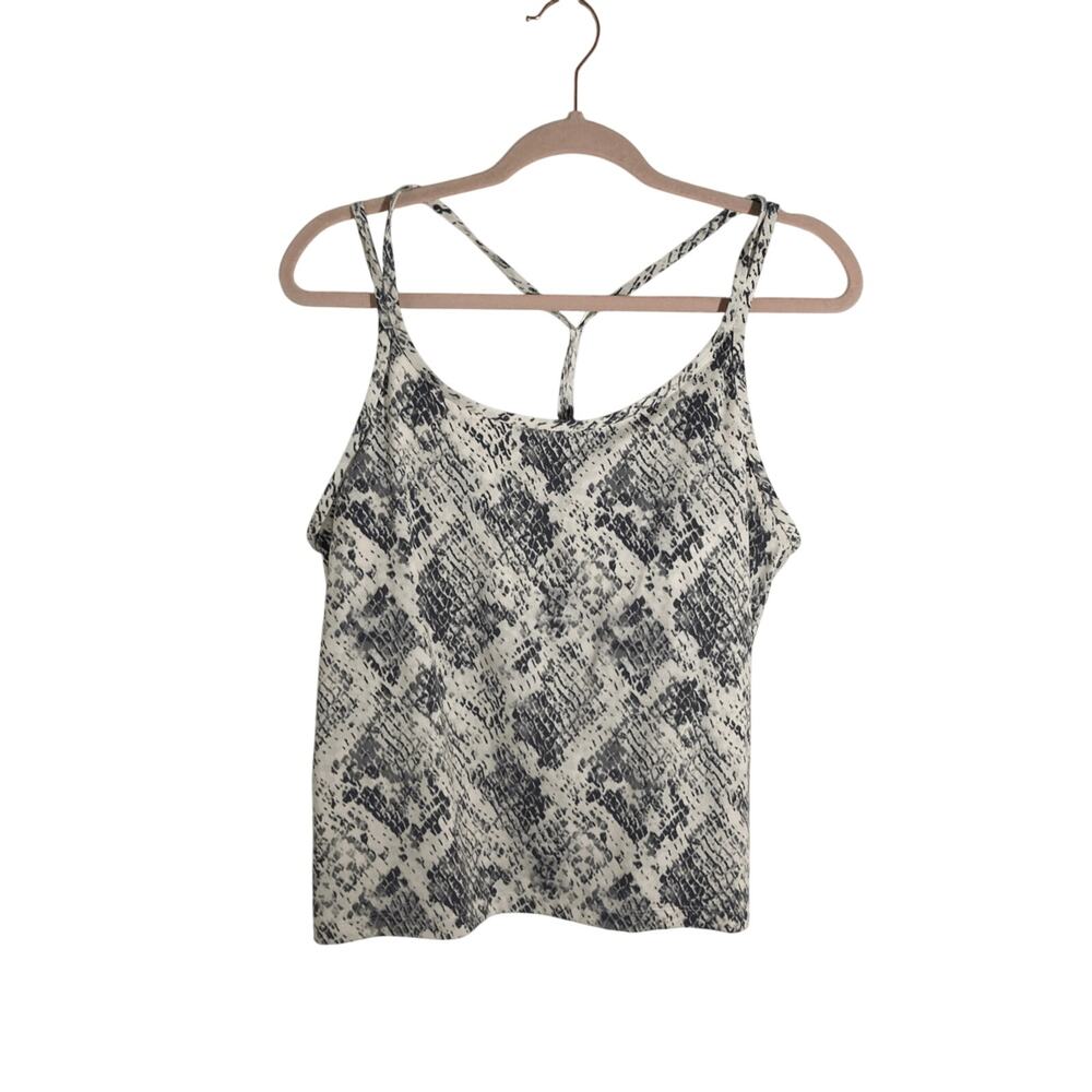 NWOT VS Pink Marble Snake Print Athleisure Workout Racerback Tank Top XL